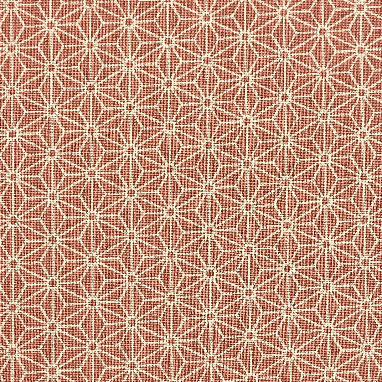 Japanese Cotton Sheeting Print - Hemp Leaves Cherry Pink - Earth Indigo