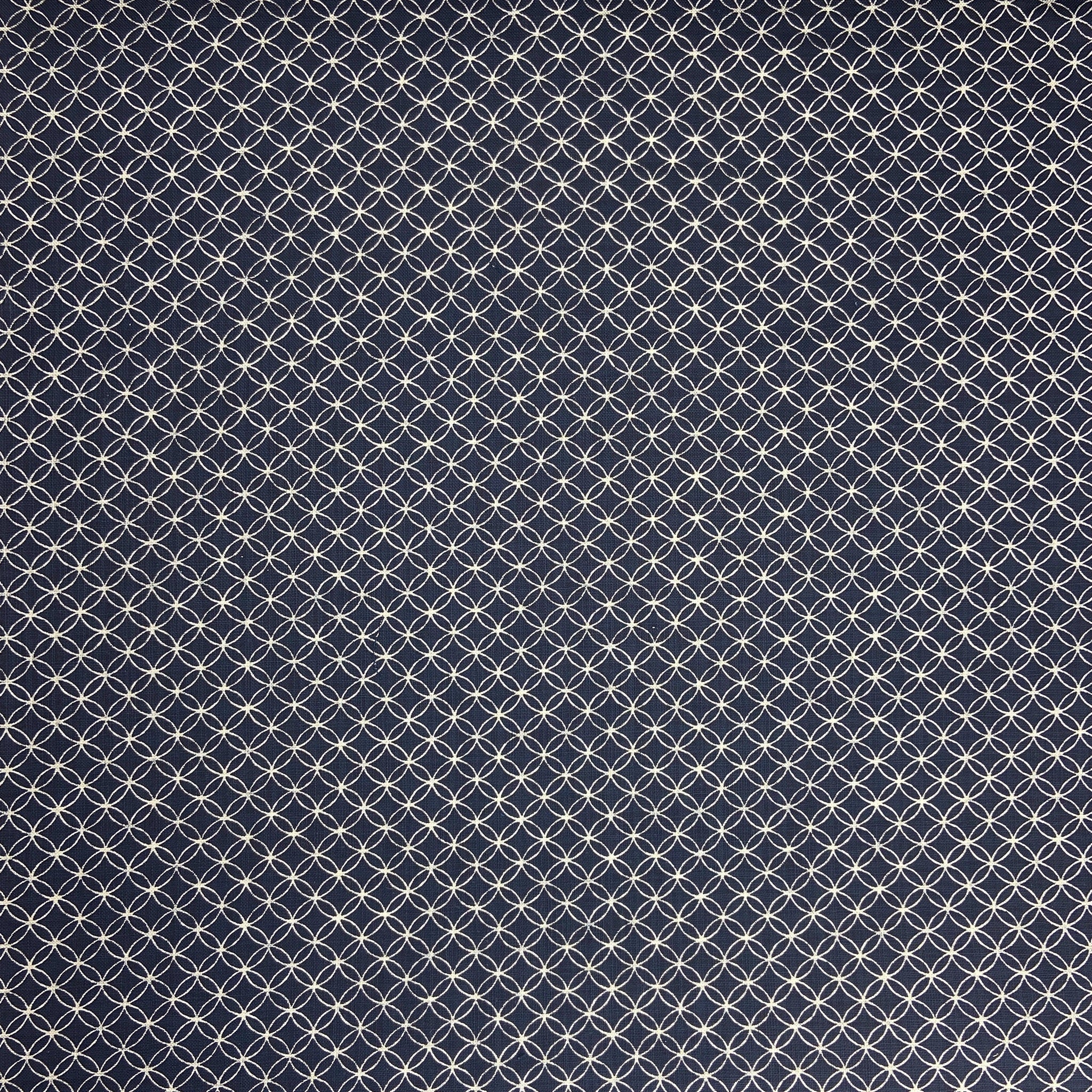 Japanese Cotton Uneven Yarns Sheeting Print - Indigo Seven Treasures