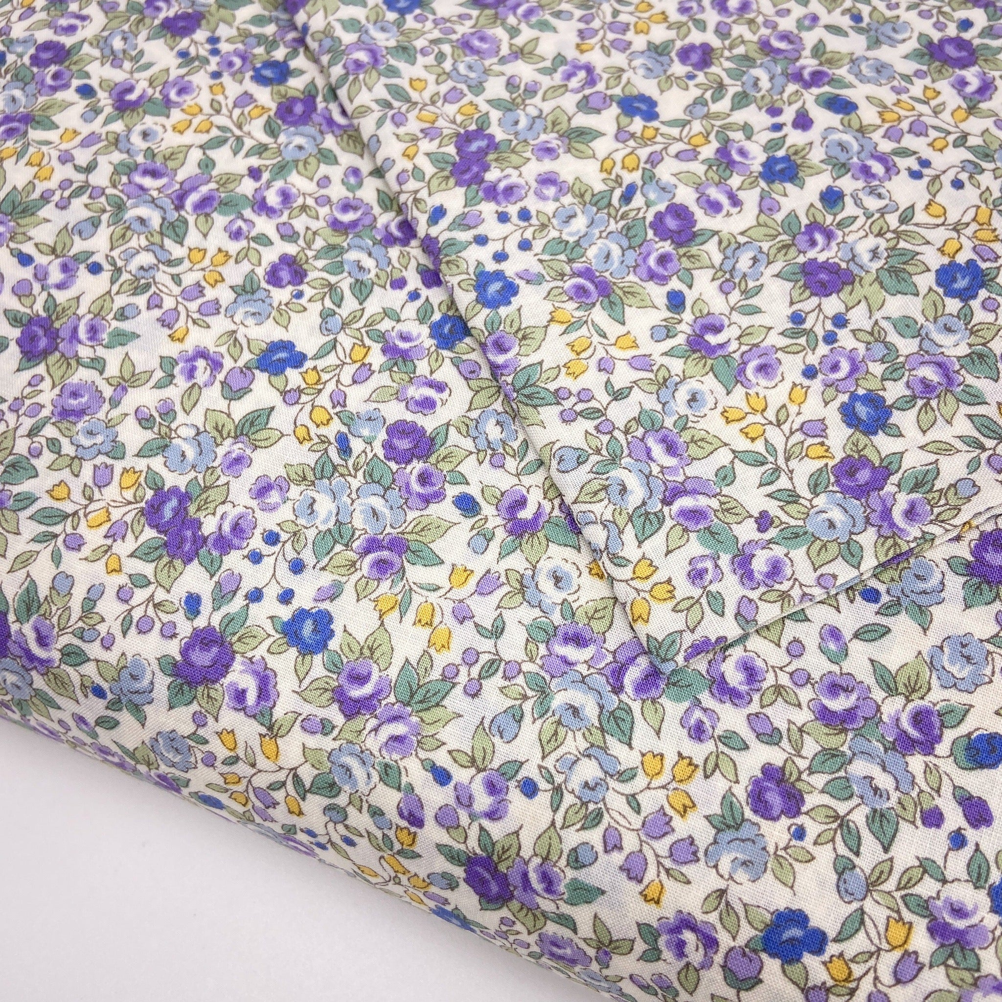 Japanese Cotton Broadcloth Print - Small Floral Purple