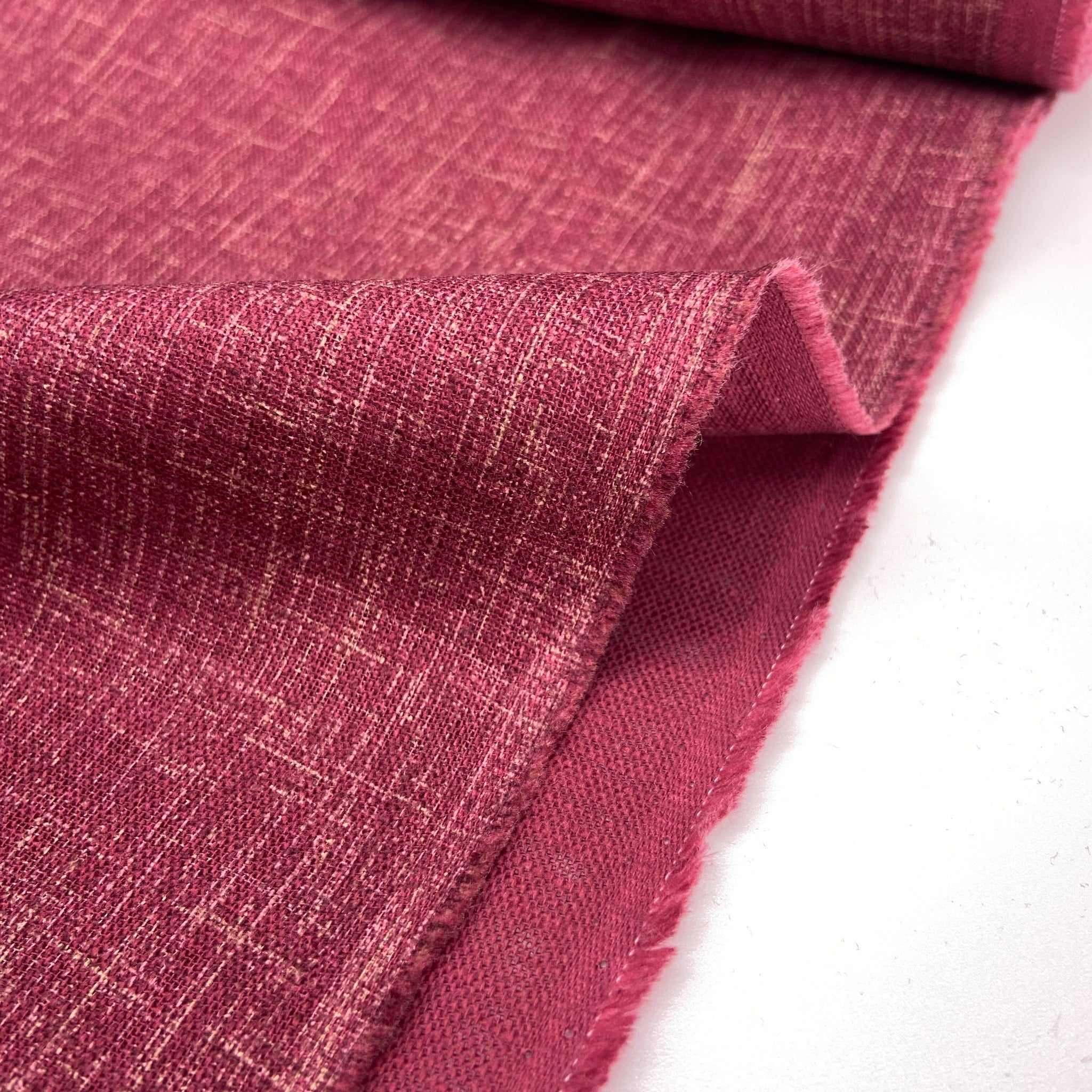 Japanese Cotton Uneven Yarns Sheeting Print - Kasuri Red
