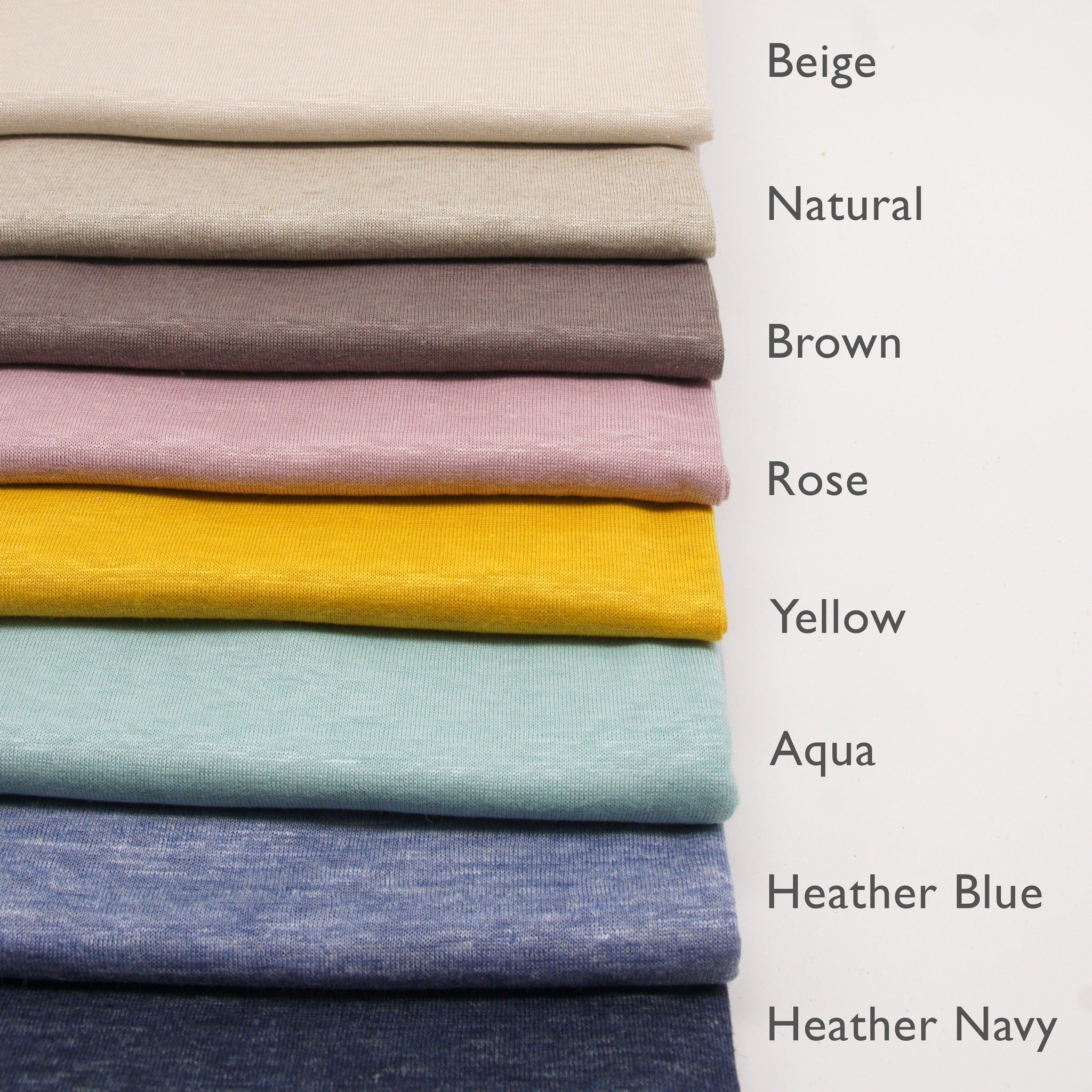 Japanese Linen Jersey - Heather Blue