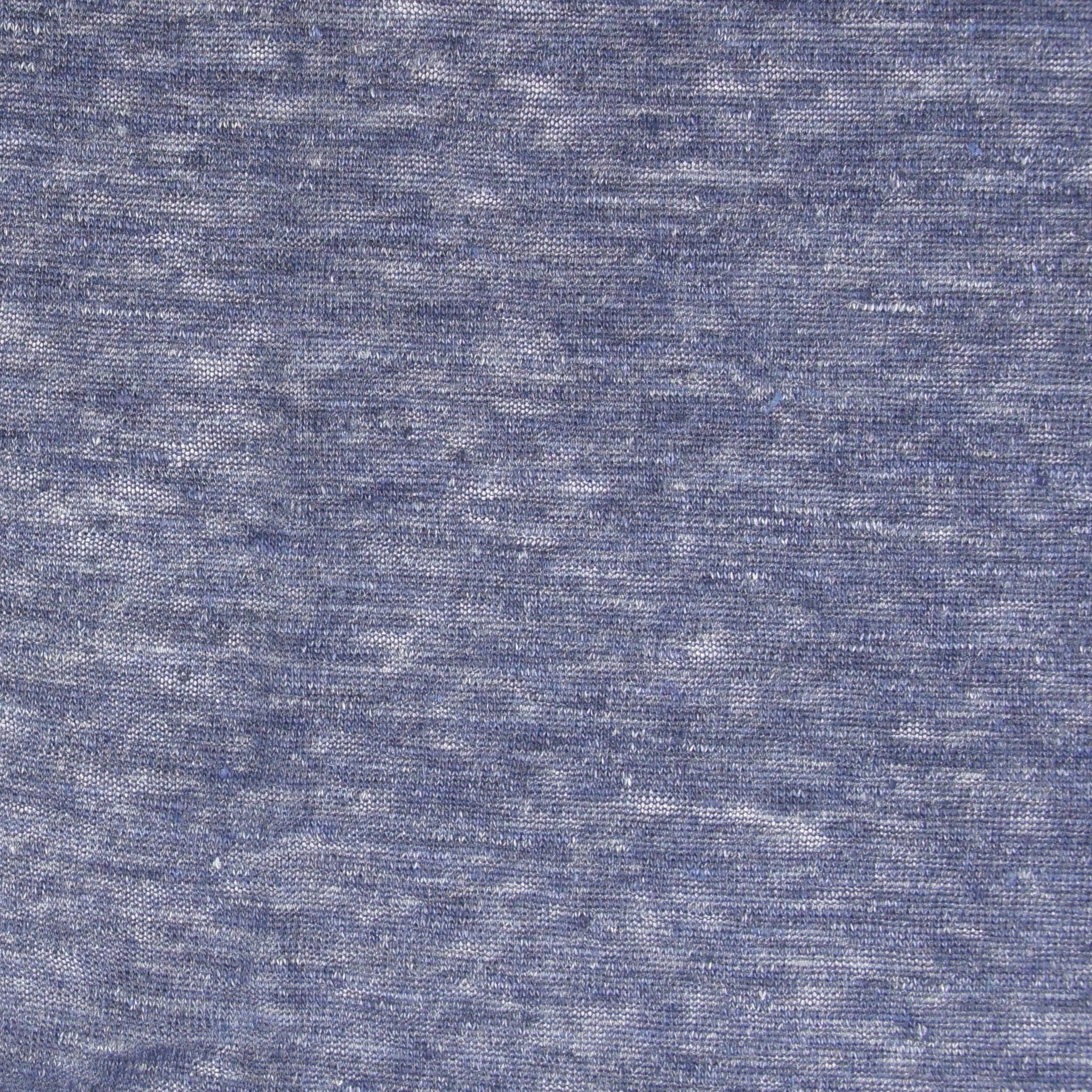 Japanese Linen Jersey - Heather Blue