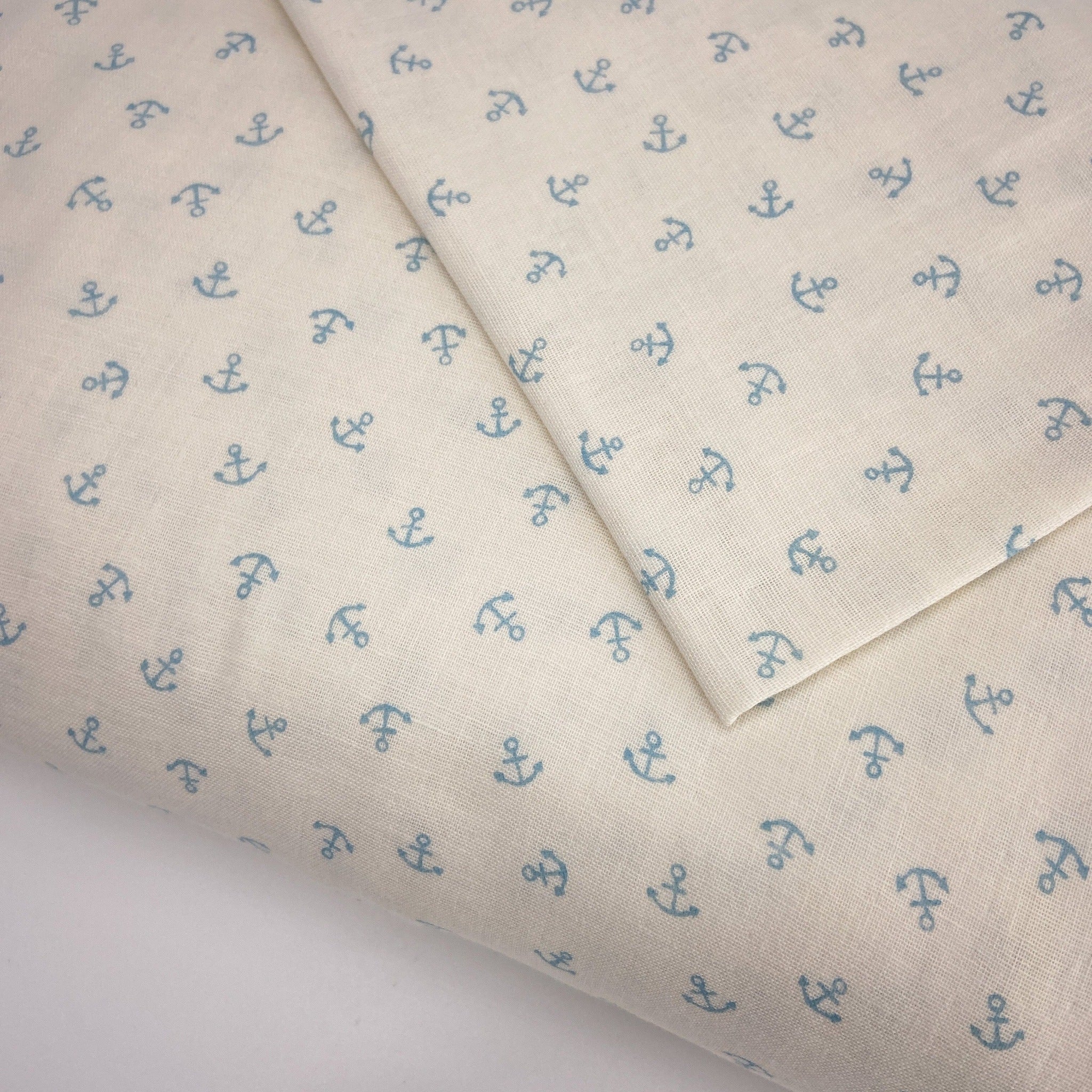 Japanese Cotton Double Gauze Print - Ocean Anchor