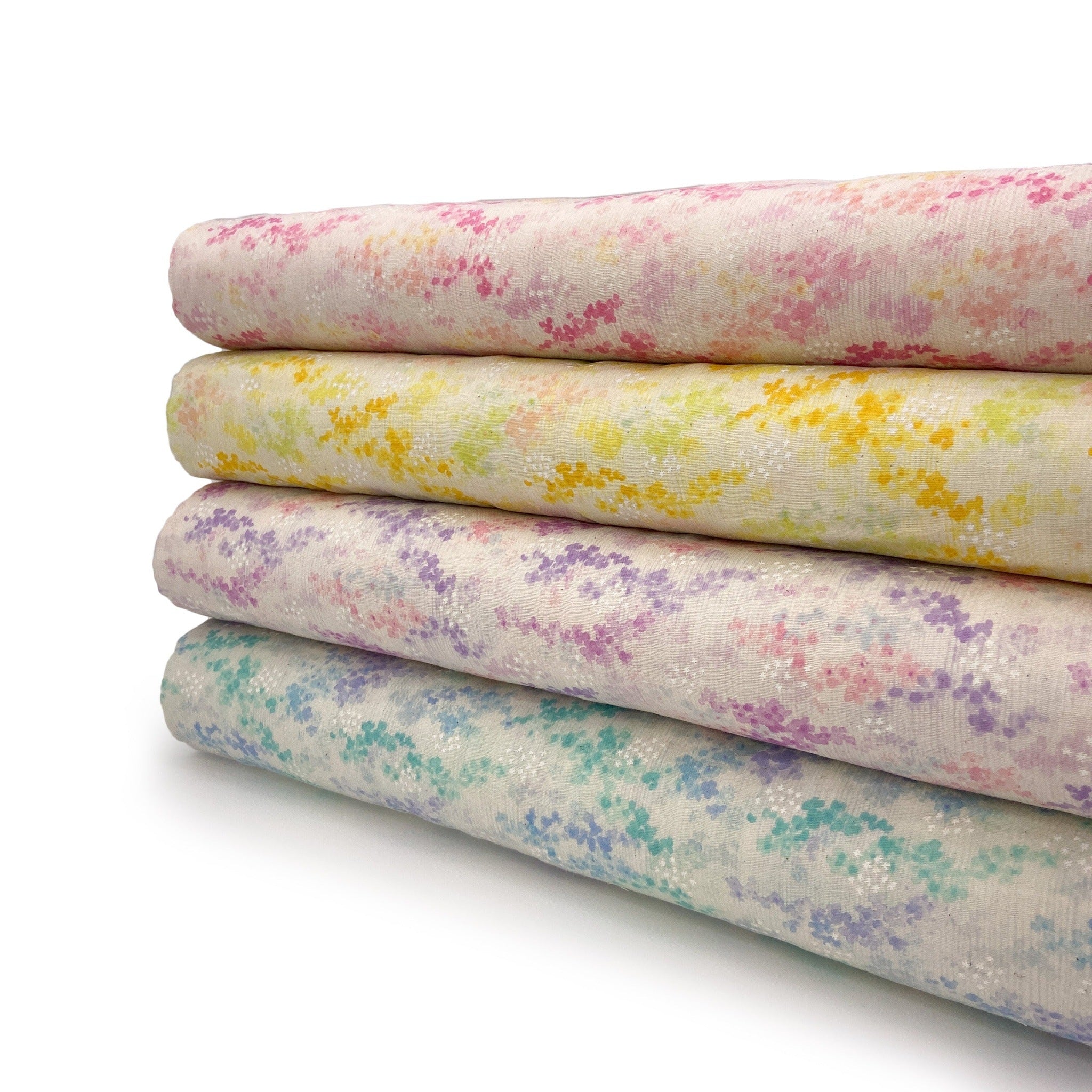 Japanese Cotton Double Gauze Print - Kaoru Floral Peppermint