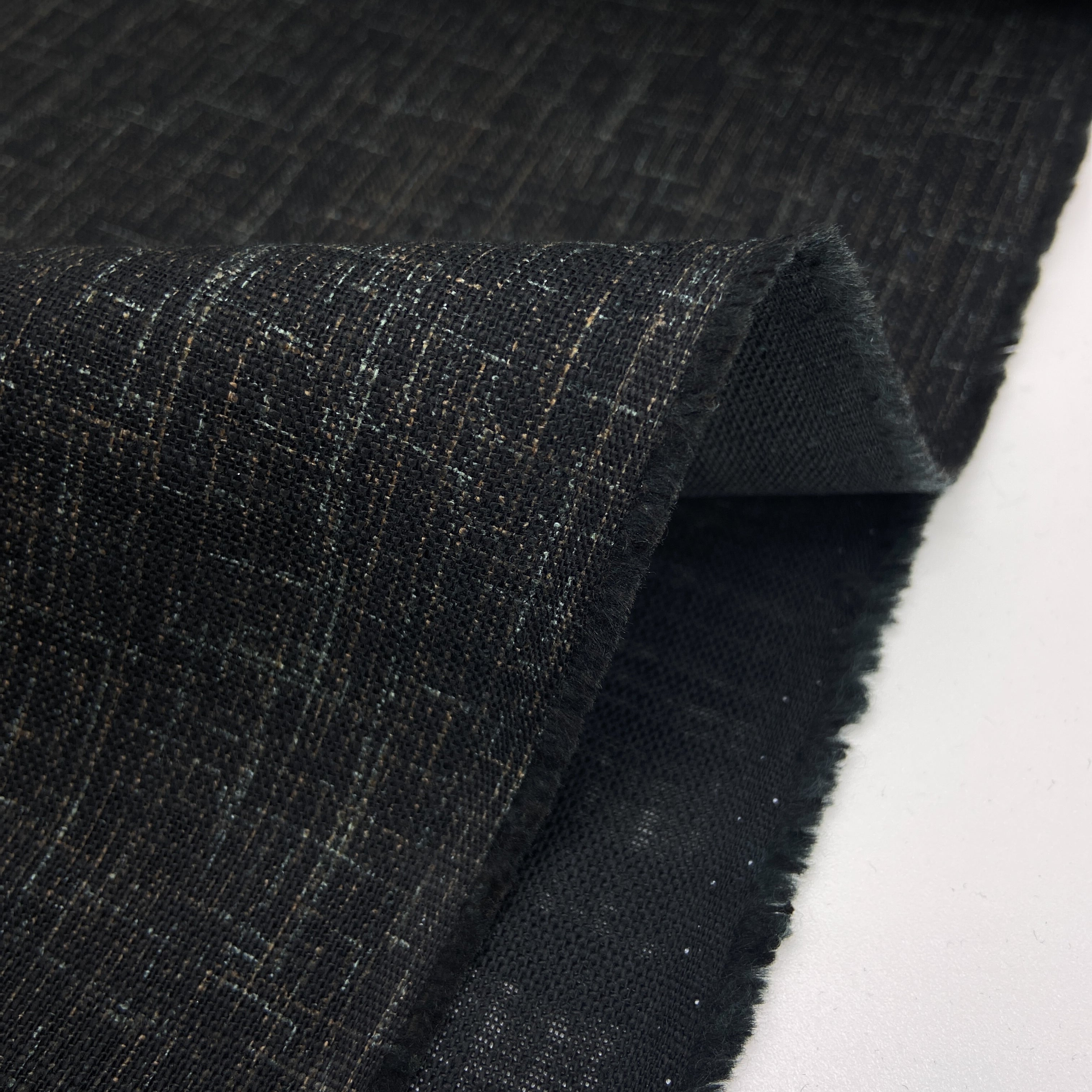 Japanese Cotton Uneven Yarns Sheeting Print - Kasuri Black