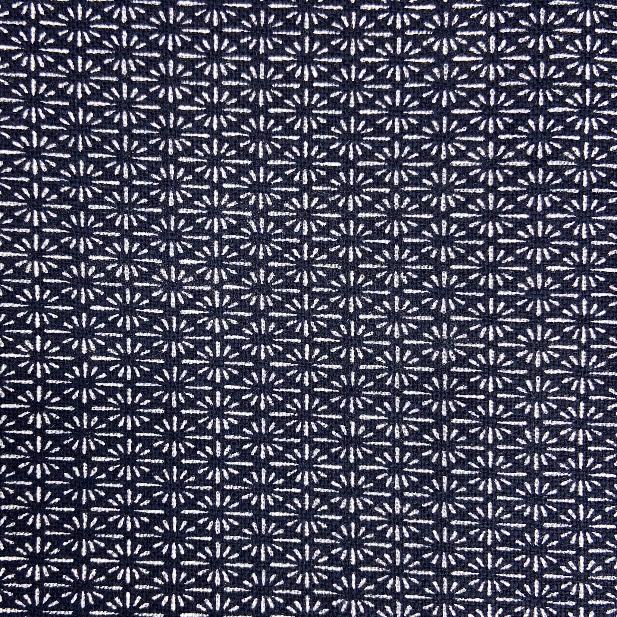Japanese Cotton Uneven Yarns Sheeting Print - Diamond Navy Blue