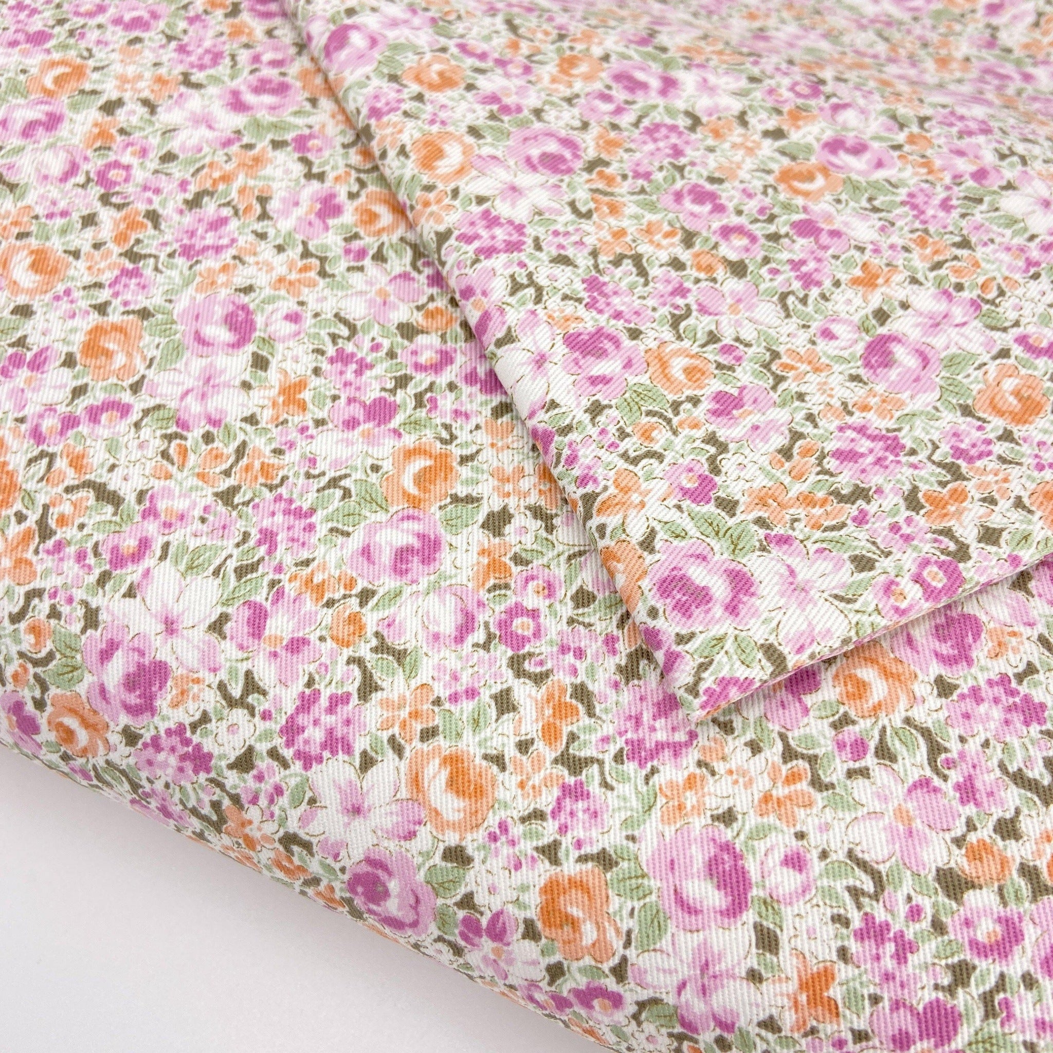 Japanese Cotton Twill Print - Small Floral Purple - Earth Indigo