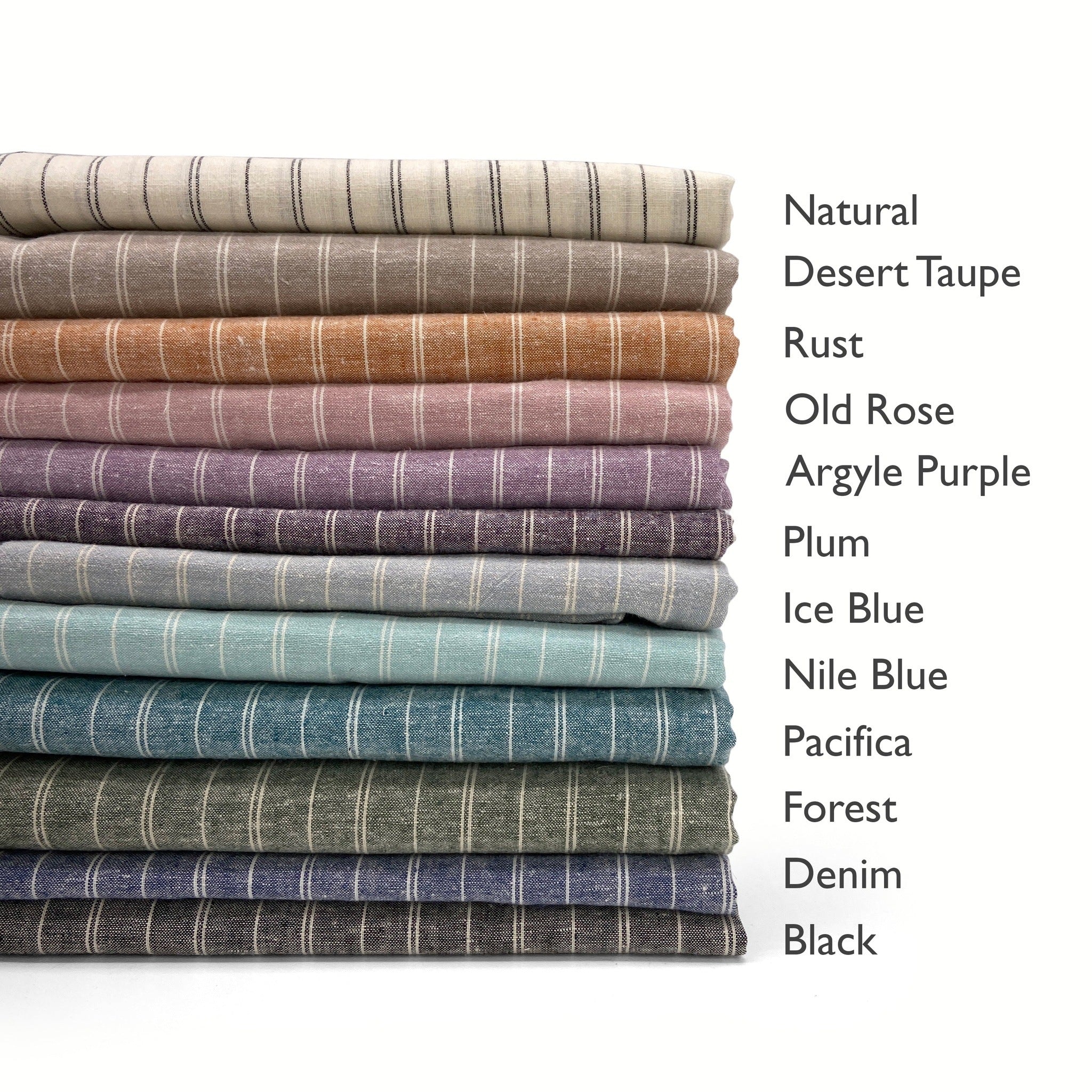Hemp Organic Cotton Lightweight - Rust Stripe