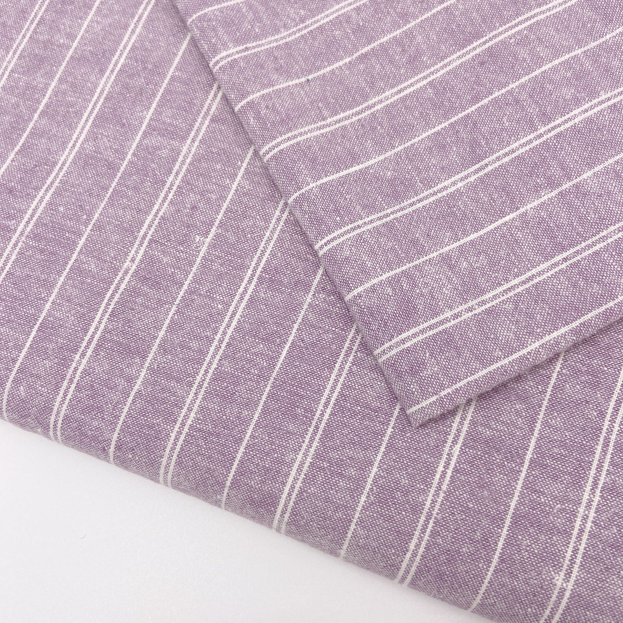 Hemp Organic Cotton Lightweight - Argyle Purple Stripe