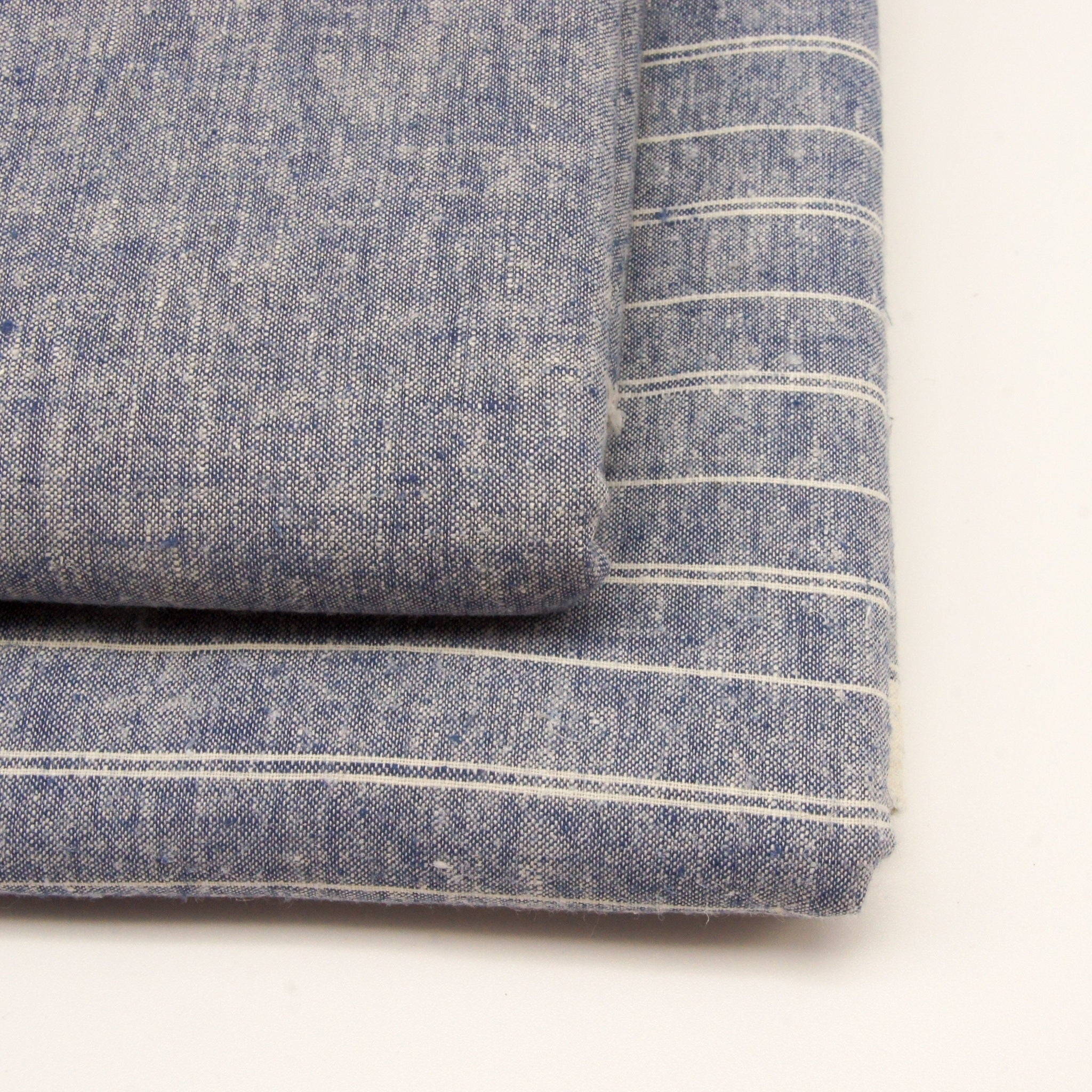 Hemp Organic Cotton Lightweight - Denim Blue Solid - woven - Earth Indigo