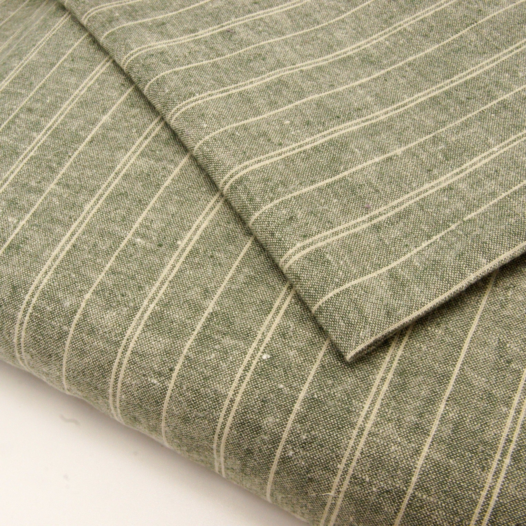 Hemp Organic Cotton Lightweight - Forest Stripe - woven - Earth Indigo