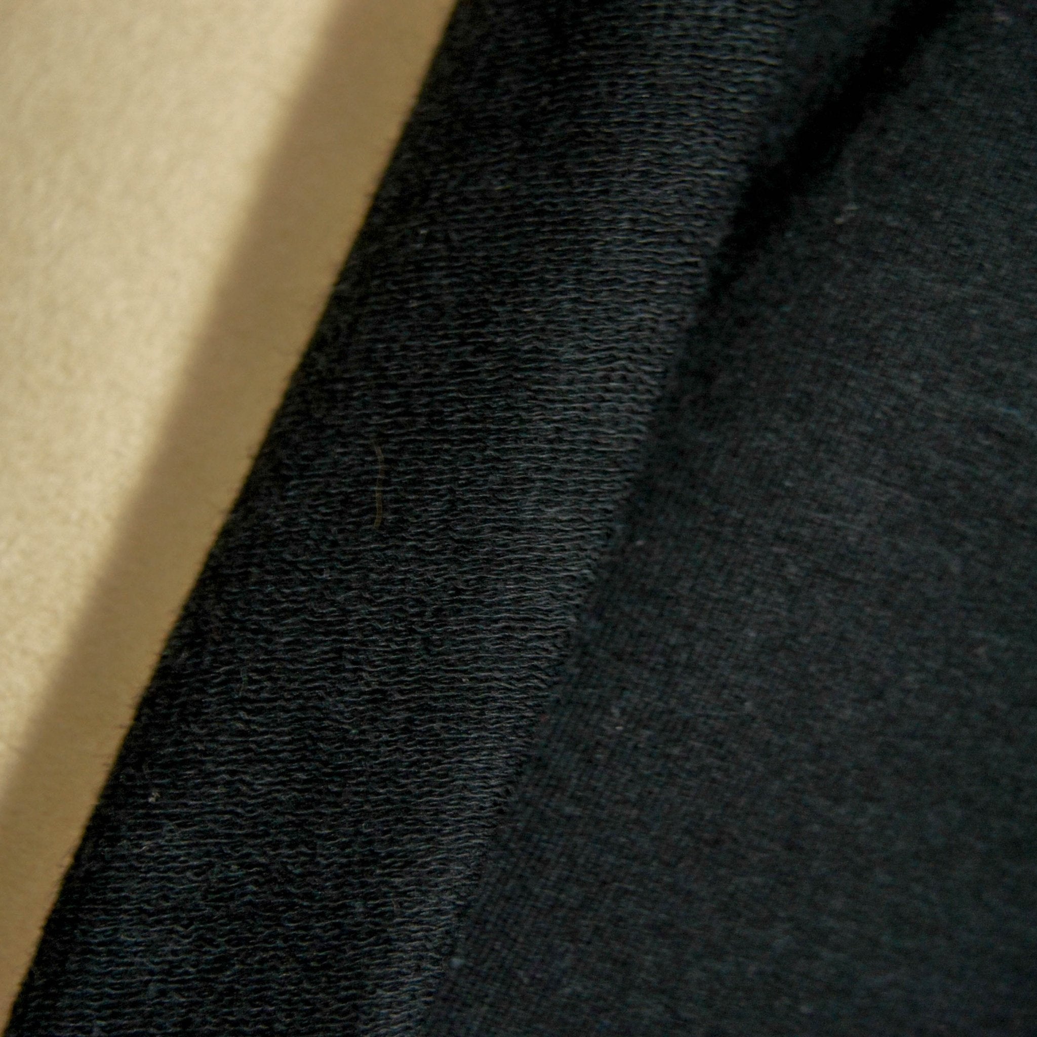 Tencel Organic Cotton Spandex French Terry Fabric - Black