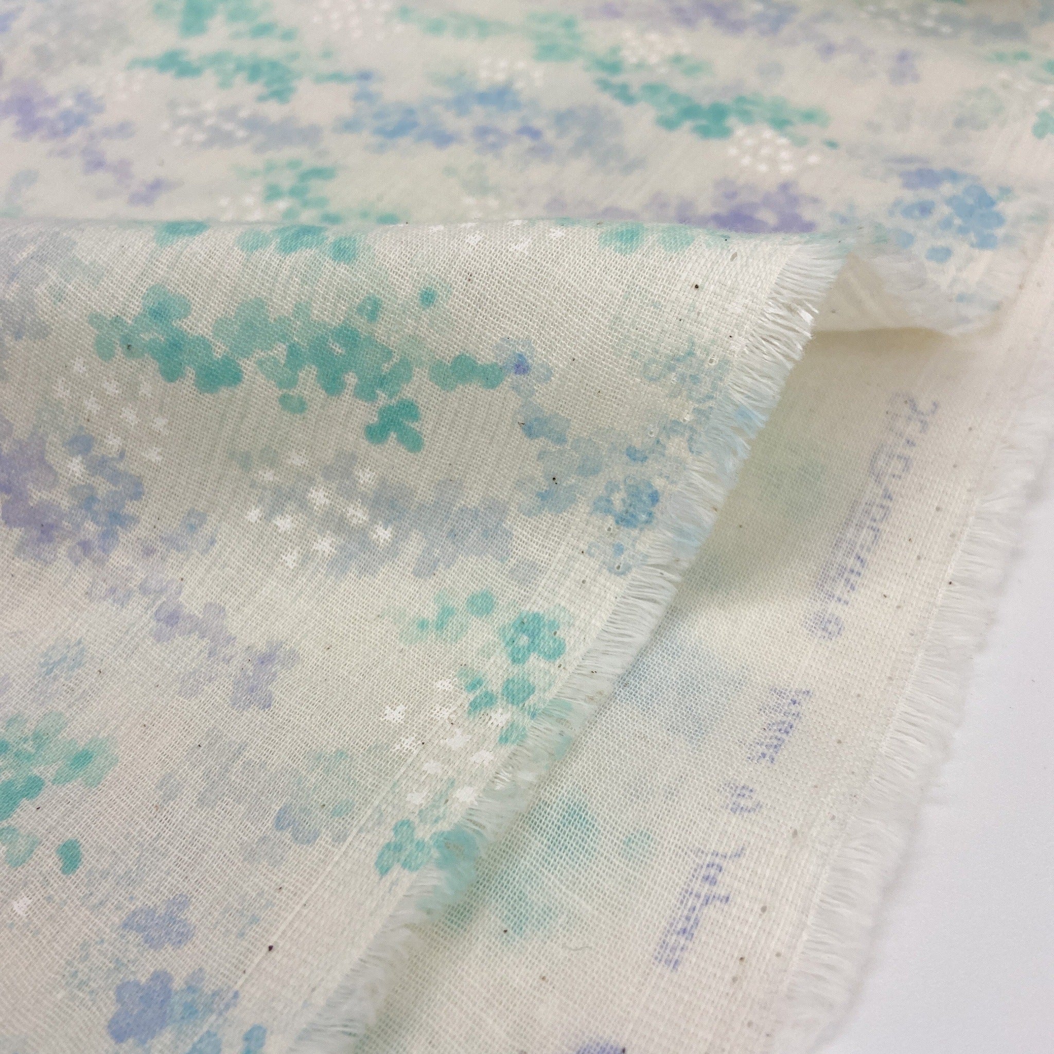 Japanese Cotton Double Gauze Print - Kaoru Floral Peppermint