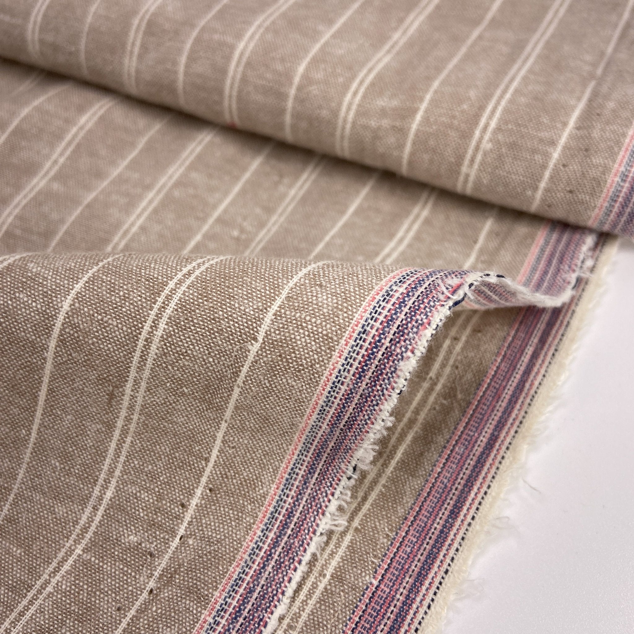 Hemp Organic Cotton Lightweight - Desert Taupe Stripe
