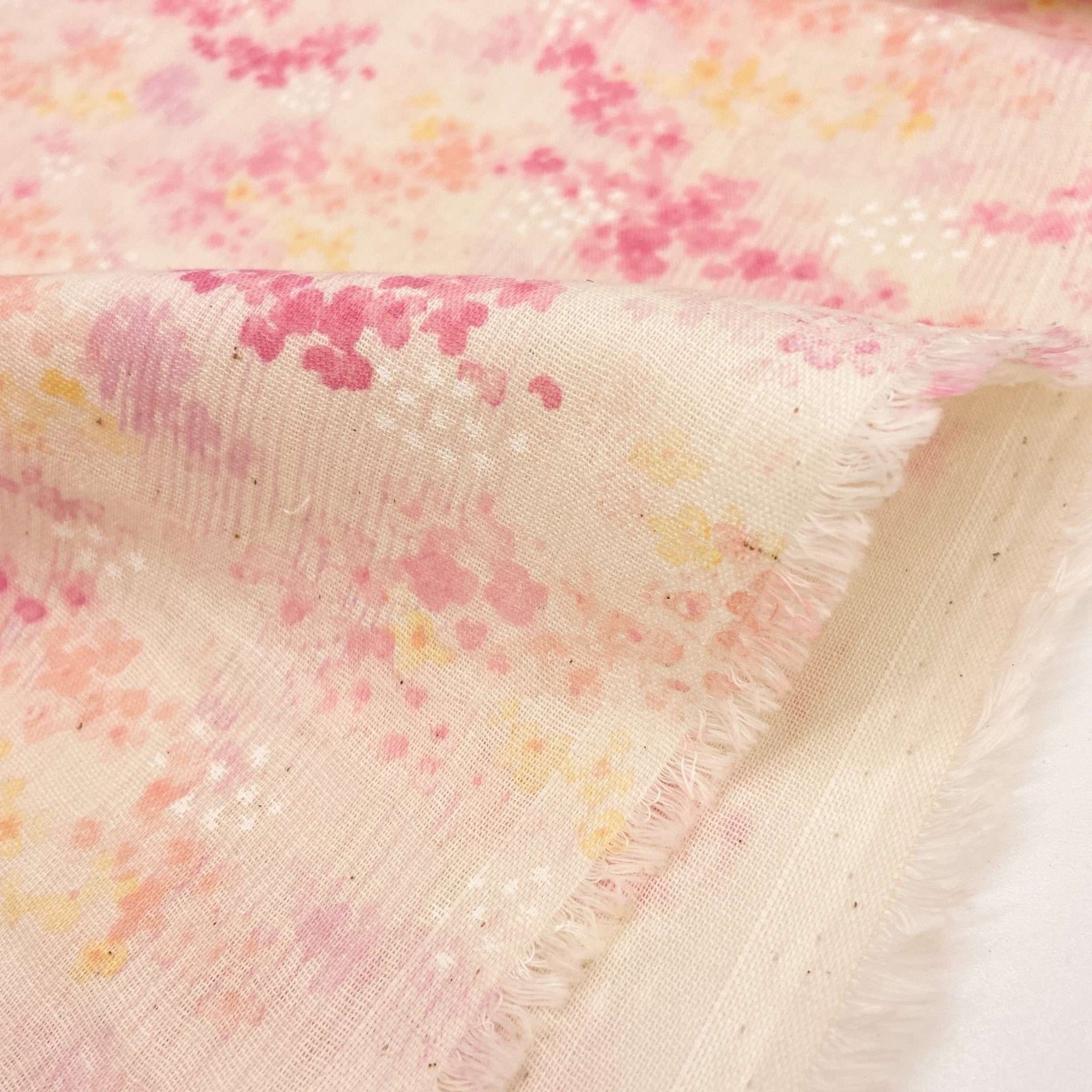Japanese Cotton Double Gauze Print - Kaoru Floral Pink