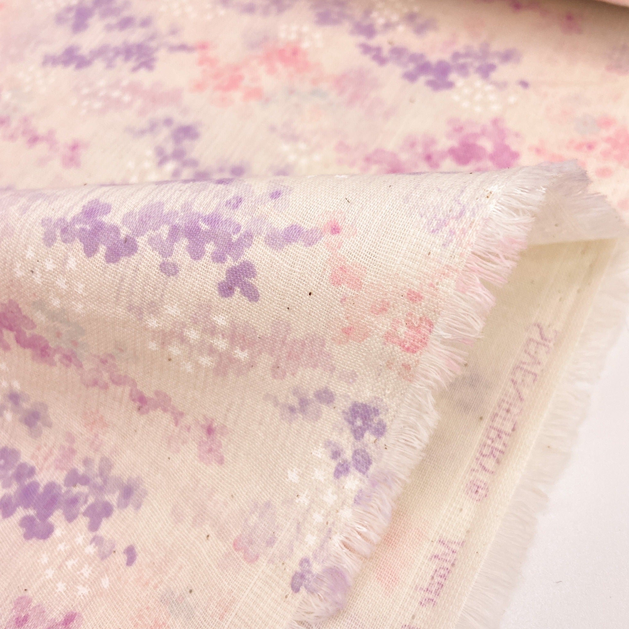Japanese Cotton Double Gauze Print - Kaoru Floral Lilac
