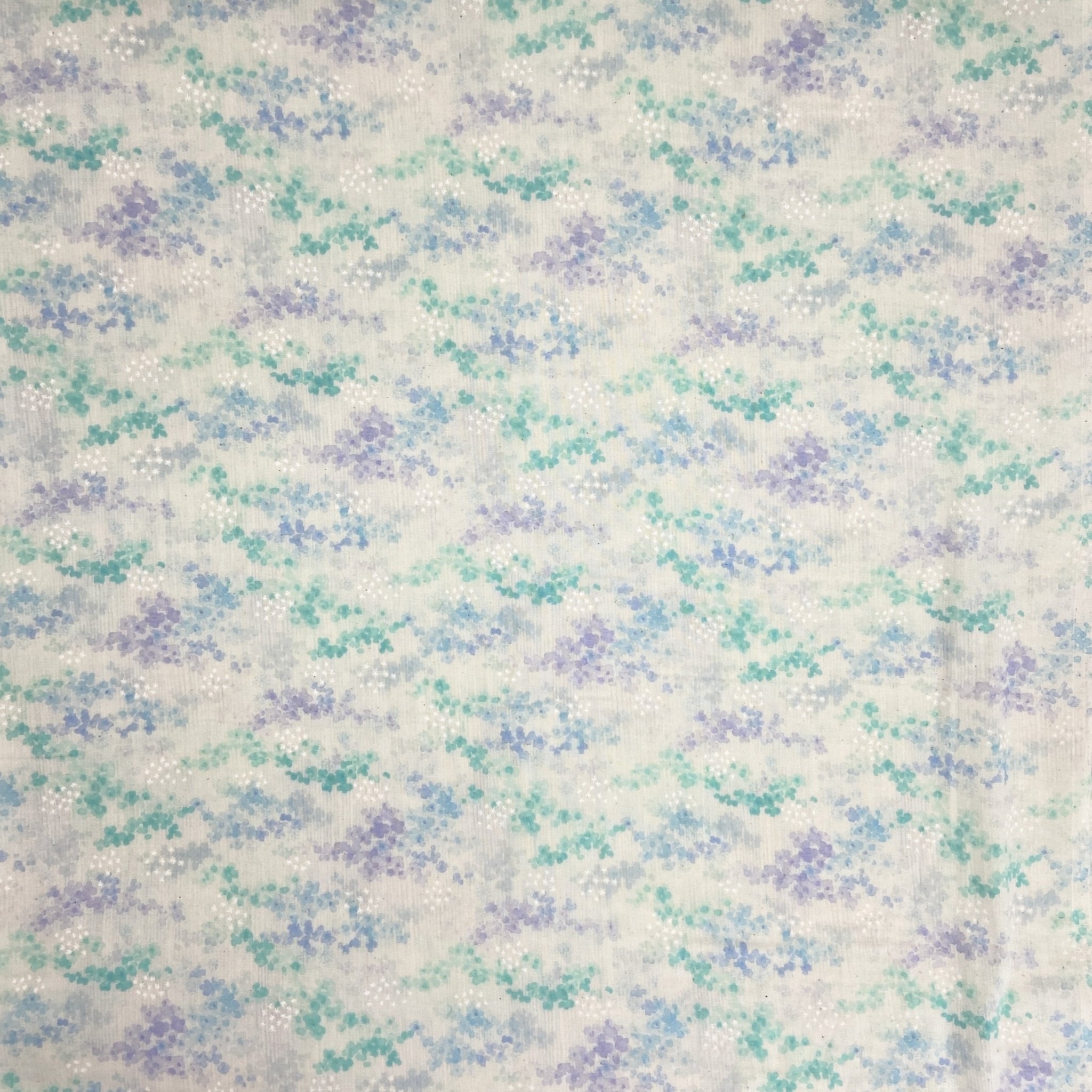 Japanese Cotton Double Gauze Print - Kaoru Floral Peppermint