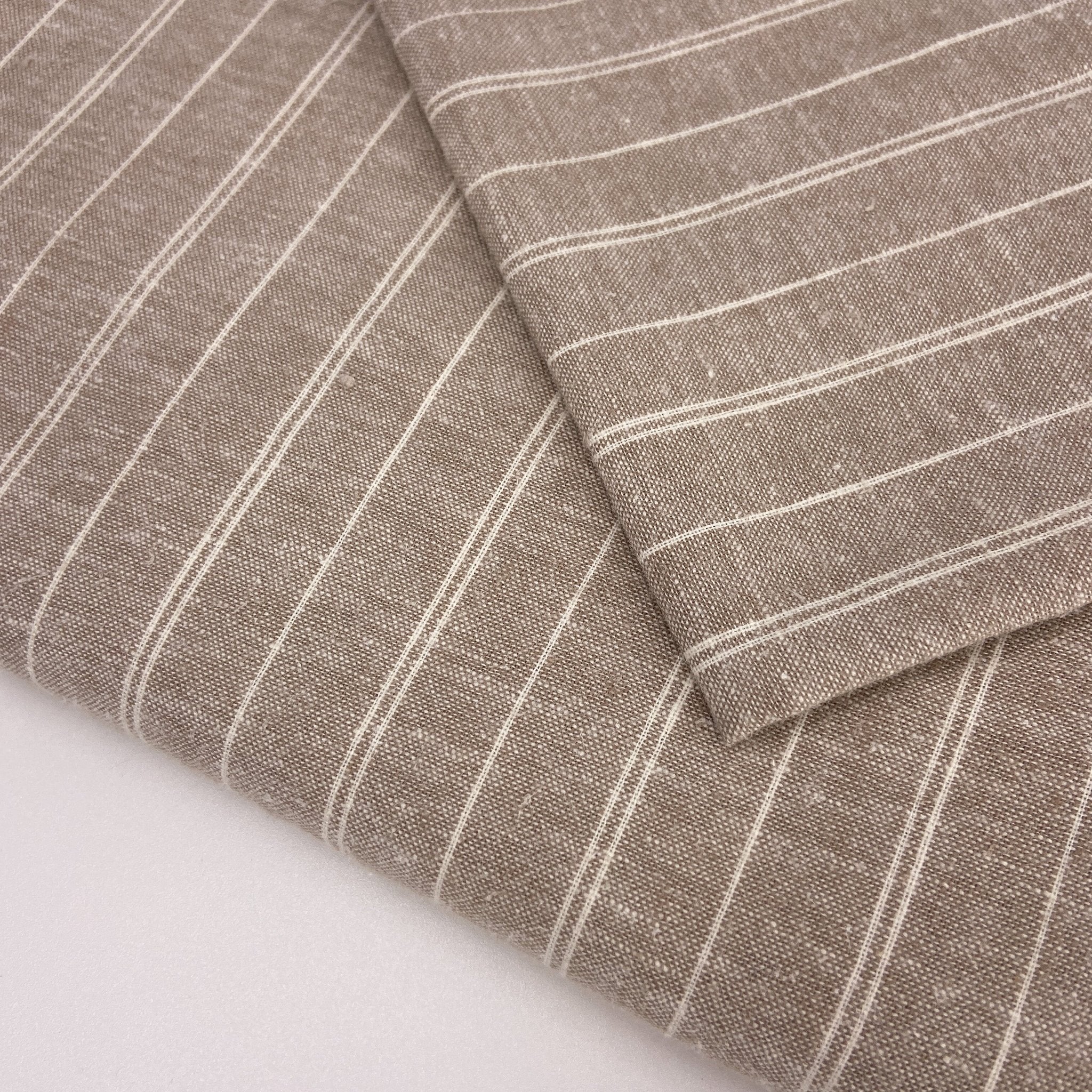 Hemp Organic Cotton Lightweight - Desert Taupe Stripe