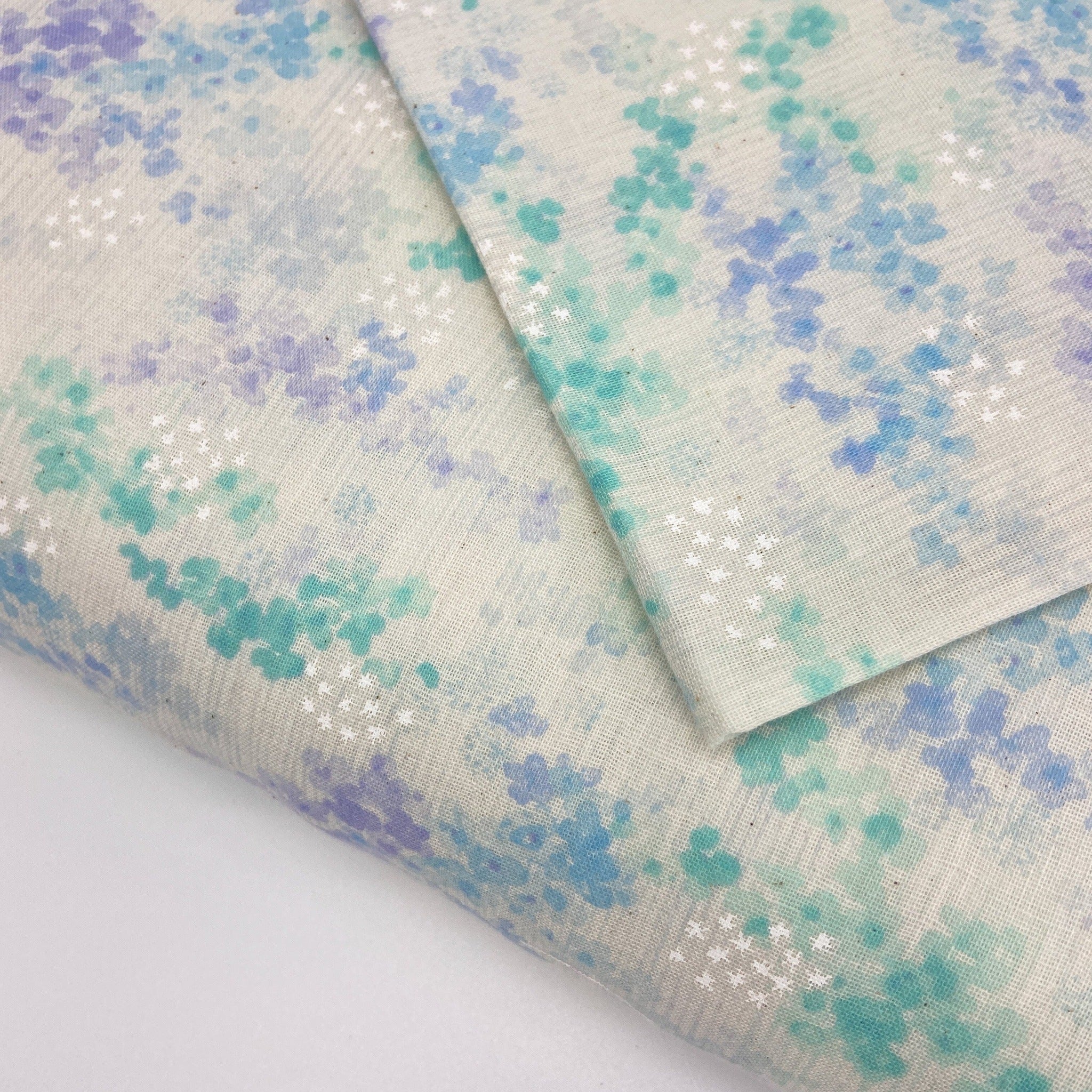 Japanese Cotton Double Gauze Print - Kaoru Floral Peppermint