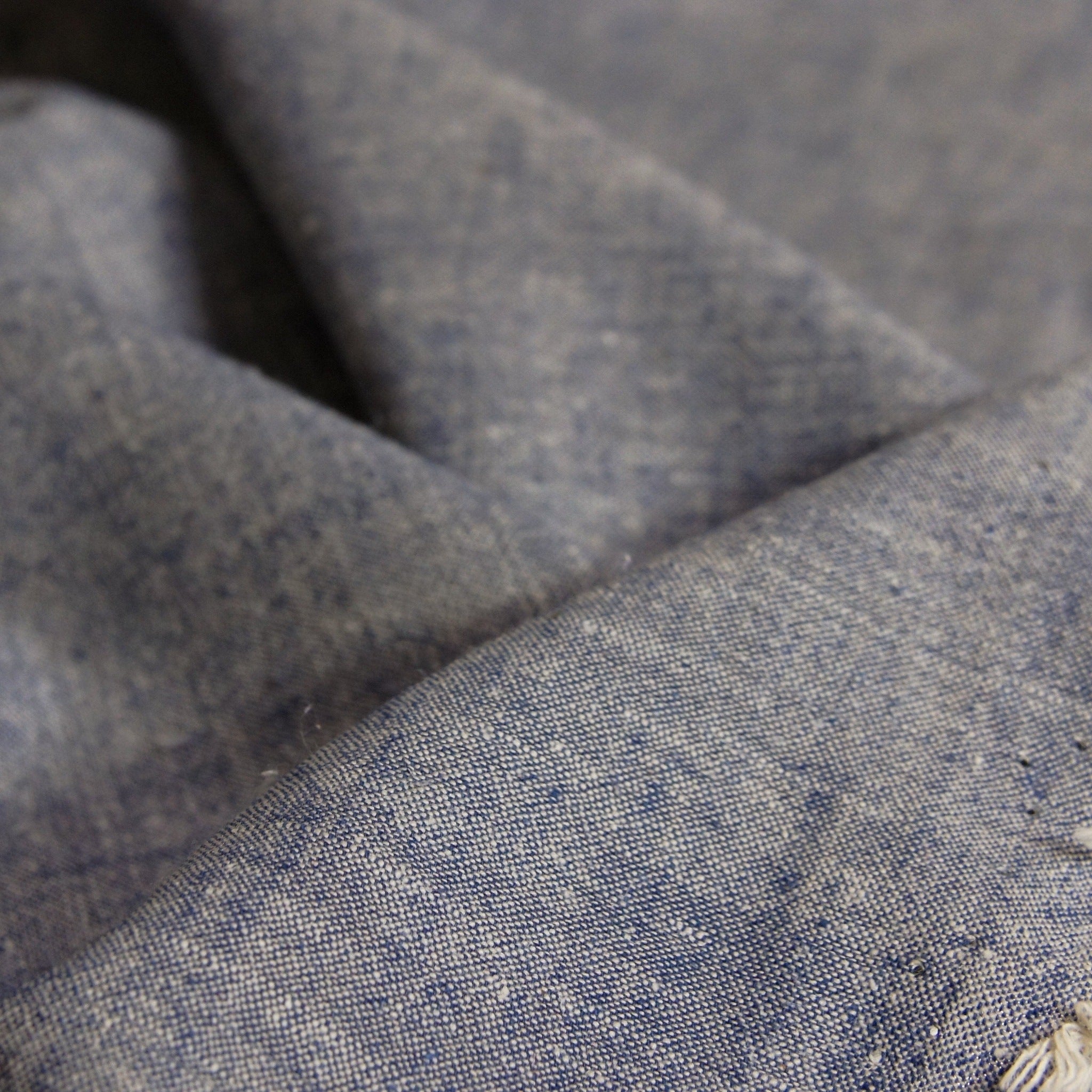 Hemp Organic Cotton Lightweight - Denim Blue Solid - woven - Earth Indigo