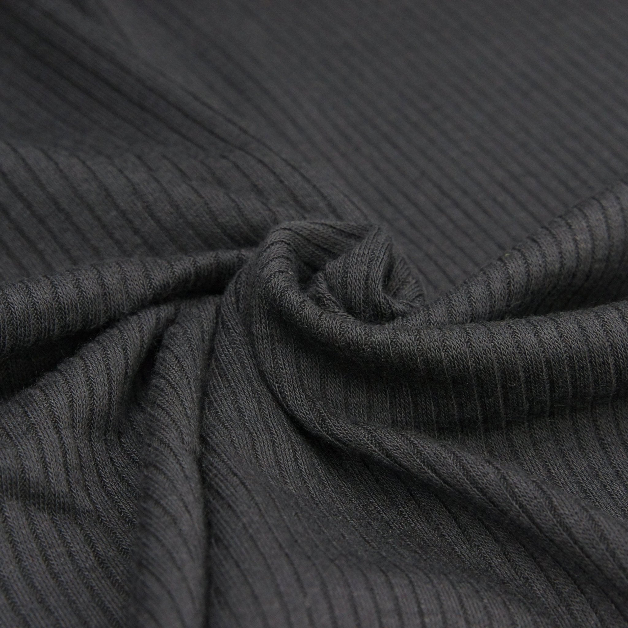 Tencel Modal Spandex Ribbed Knit - Pavement Grey