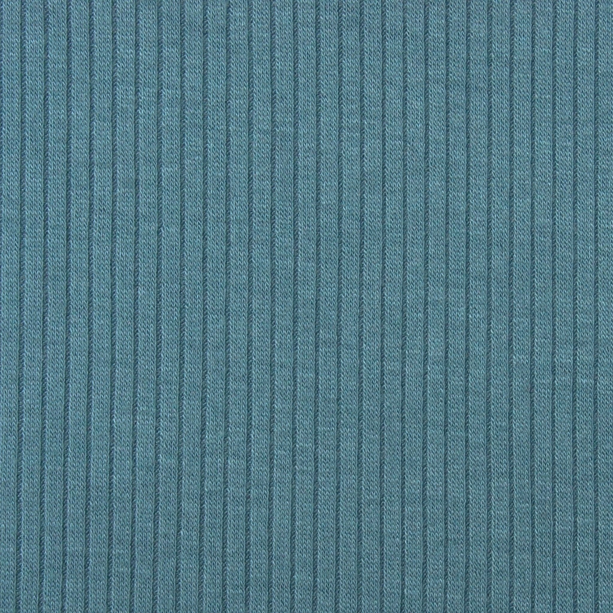 Tencel Modal Spandex Ribbed Knit - Teal Blue