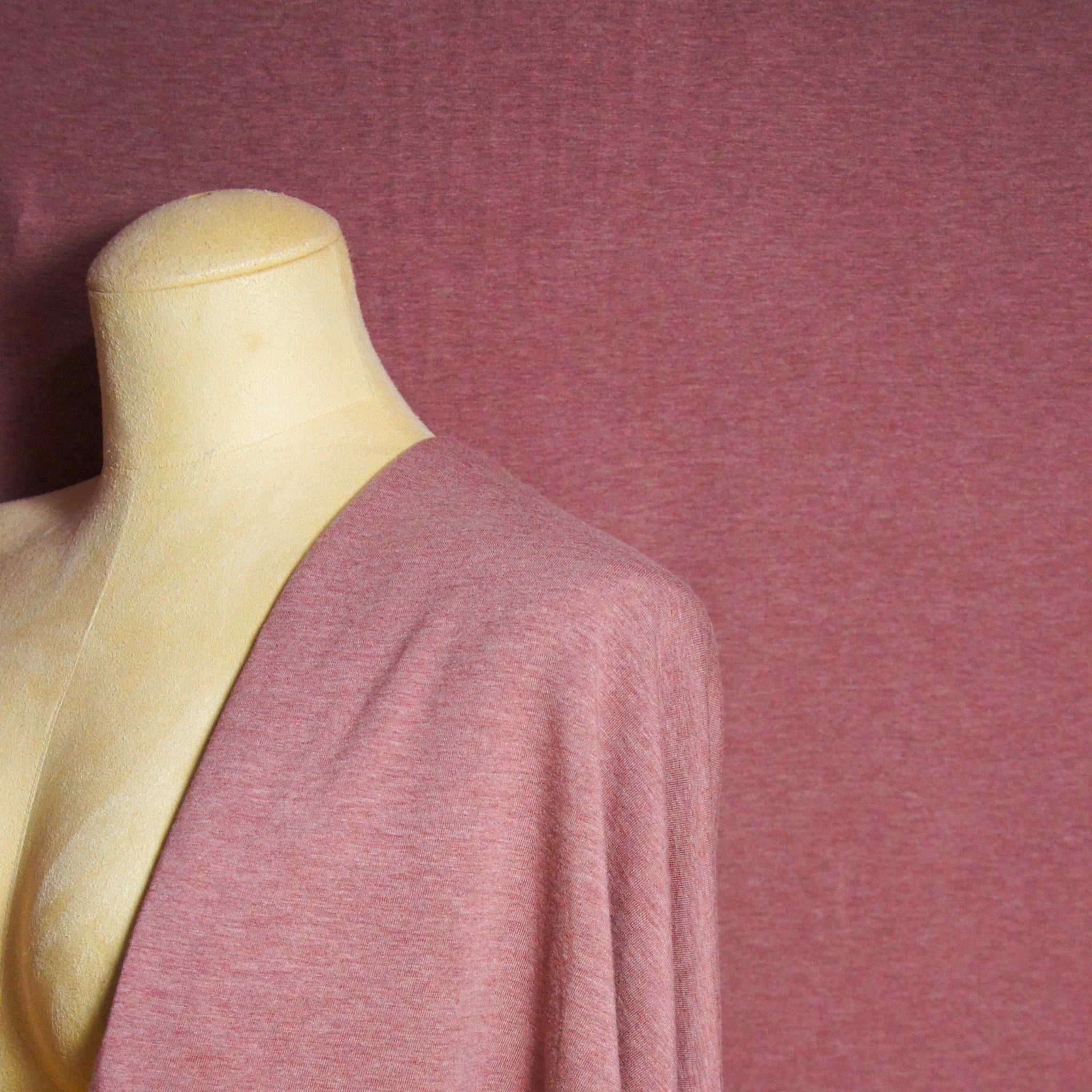 Bamboo Cotton Spandex Jersey Fabric - Heather Rose Brown - Knit - Earth Indigo