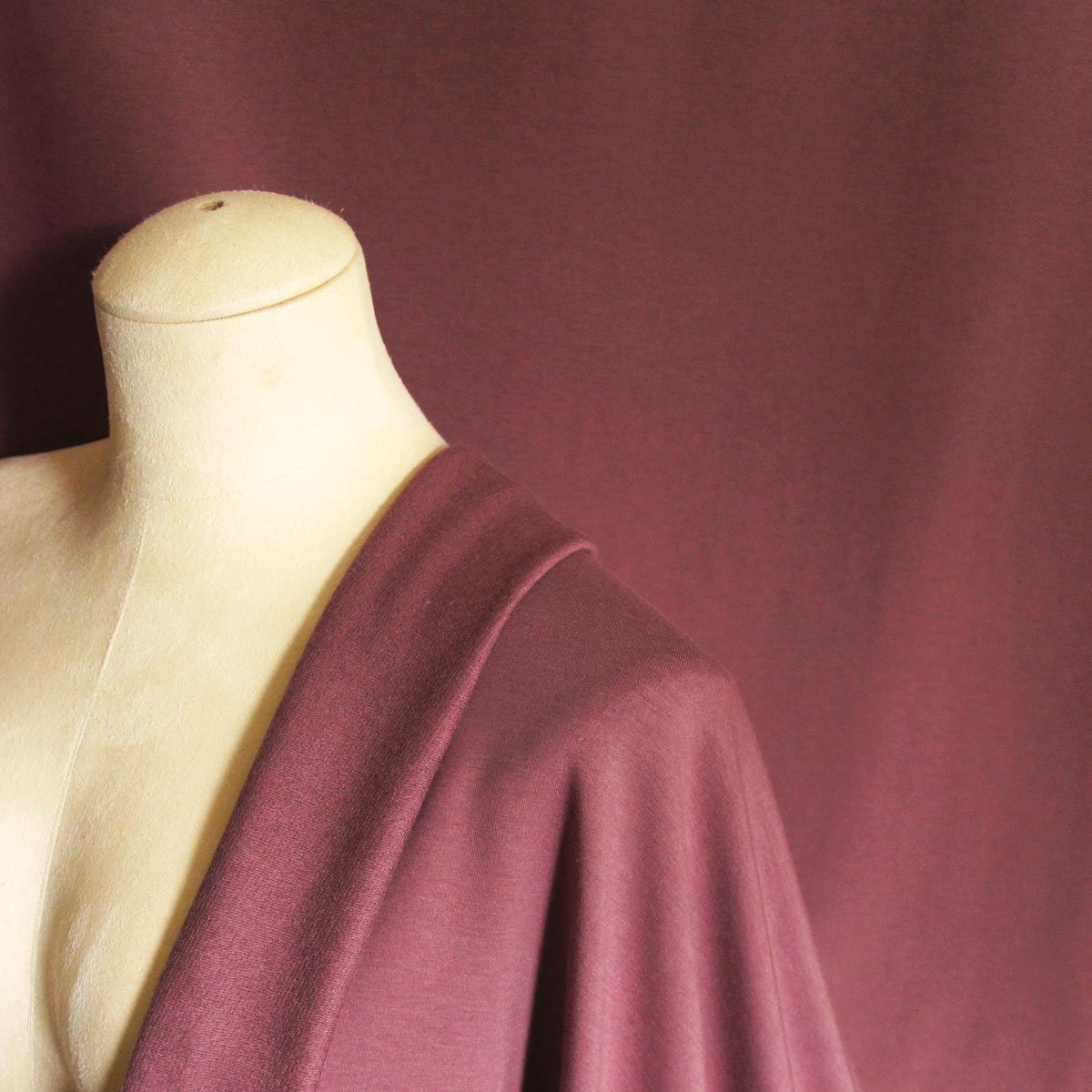 Tencel Organic Cotton Spandex French Terry Fabric - Rose Brown - Knit - Earth Indigo