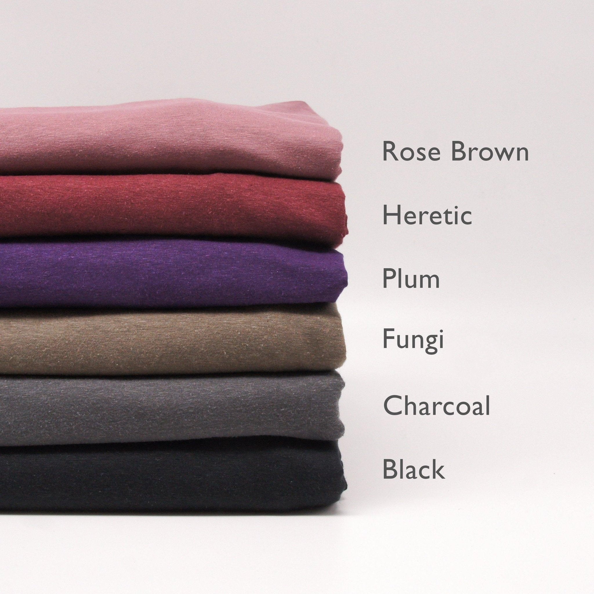 Hemp Organic Cotton Spandex Jersey - Charcoal - Earth Indigo