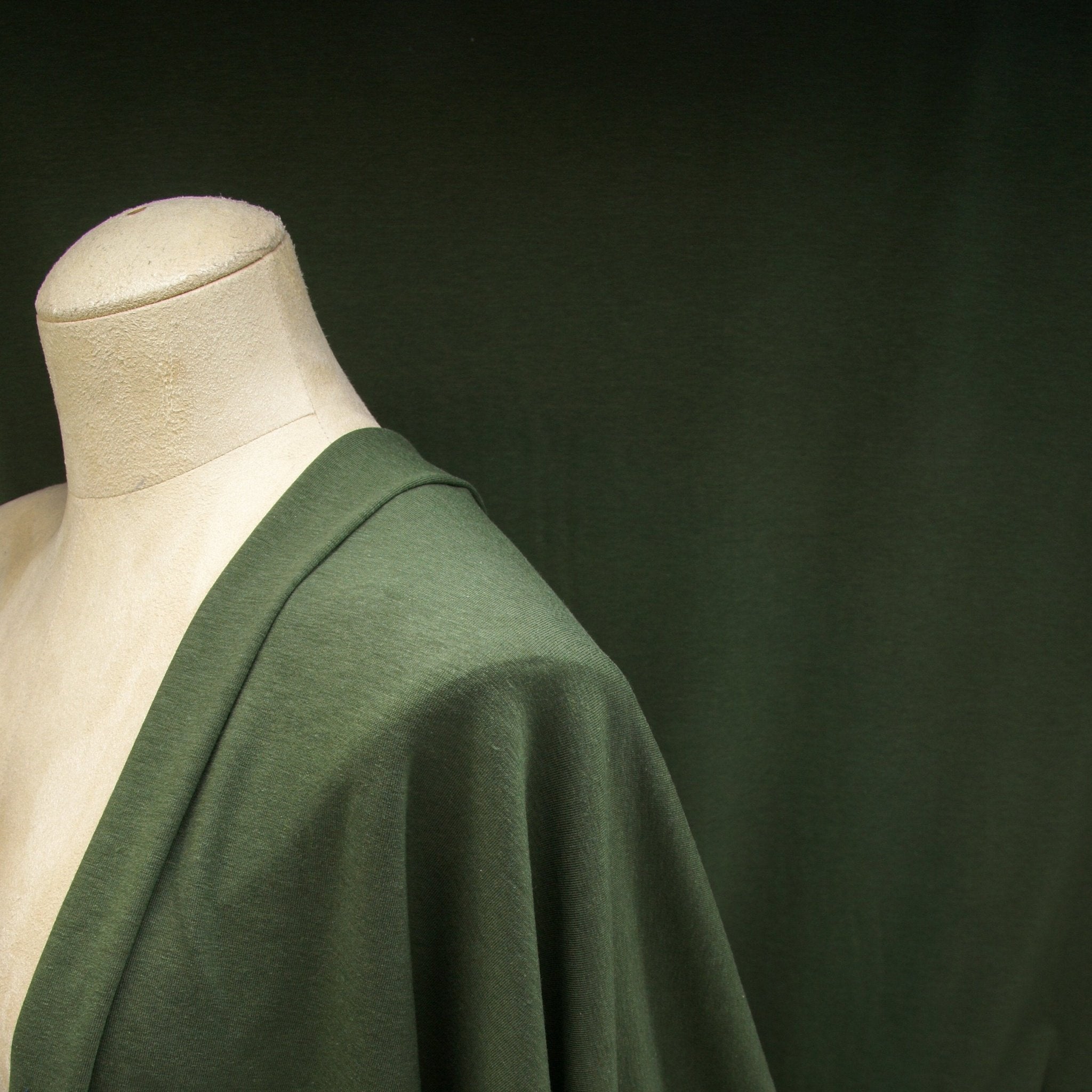 Tencel Organic Cotton Spandex Jersey - Moss - Earth Indigo